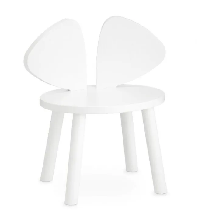 Nofred Chaise en chêne Souris | Blanc