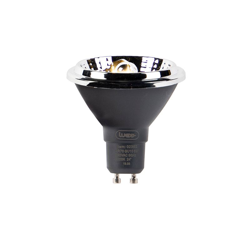 Set van 5 GU10 LED lamp AR70 6W 475 lm 3000K