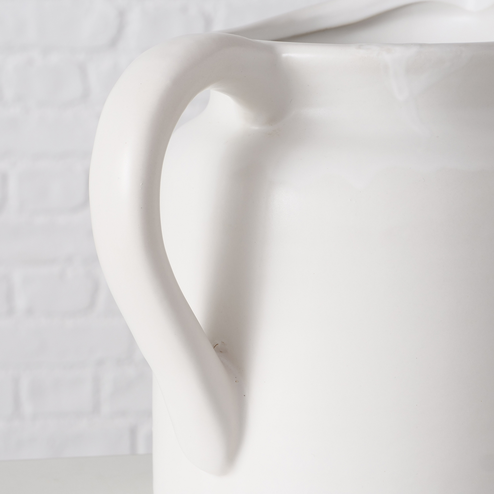 Vase - weiß matt - Steingut