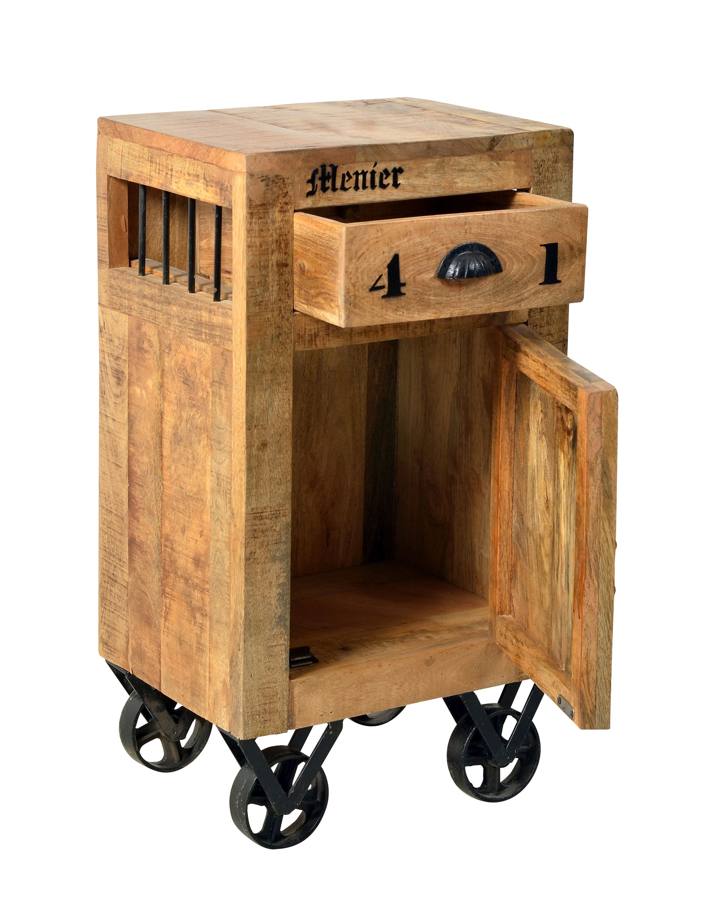 Kommode Mangoholz natur Schubladenschrank Sideboard Wohnzimmer Schrank