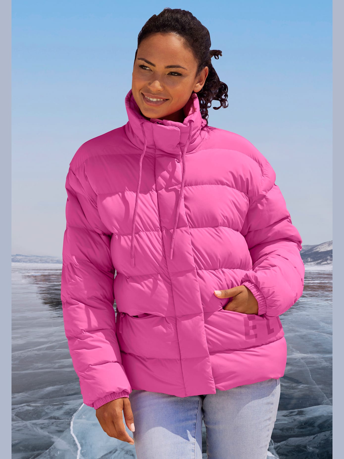 Doudoune veste matelassée doublée avec col réglable