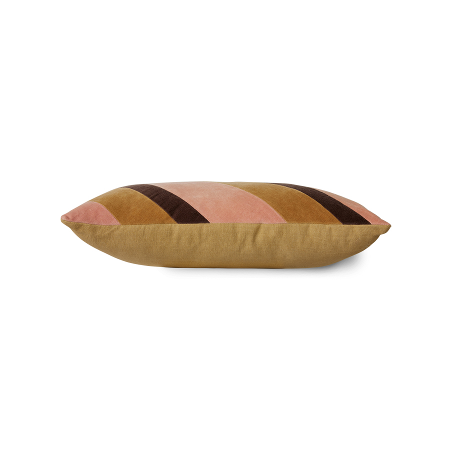 Sierkussen Striped velvet Sunkissed 50x30 cm