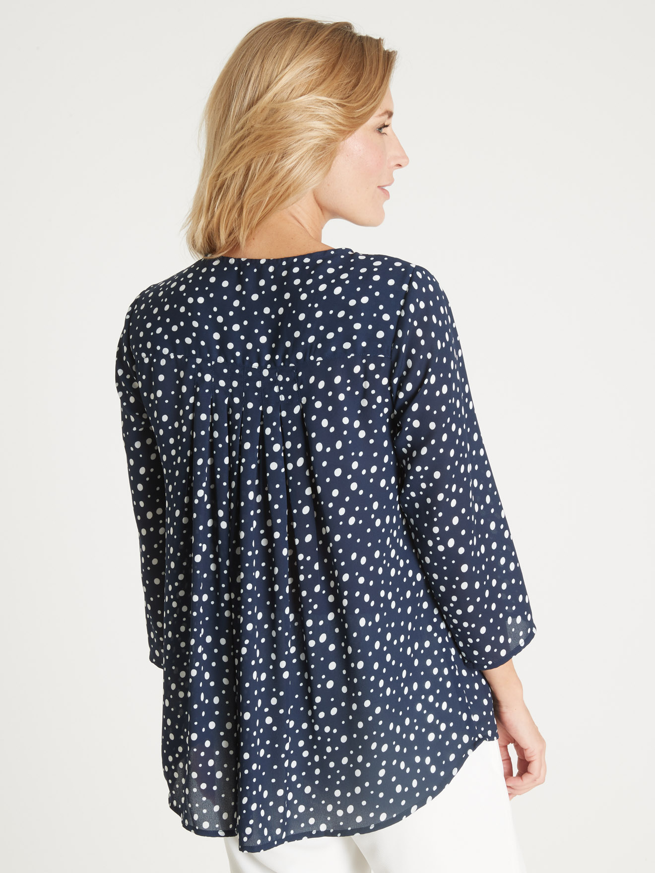 Blouse à plis en crêpe
