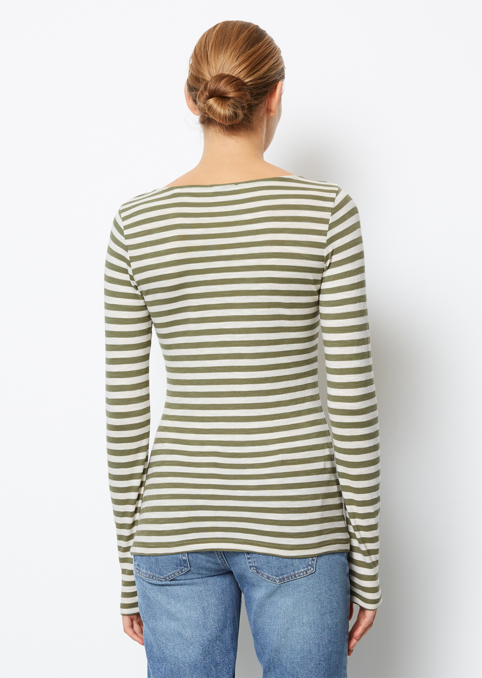 Ringel-Longsleeve regularaus Slubjersey