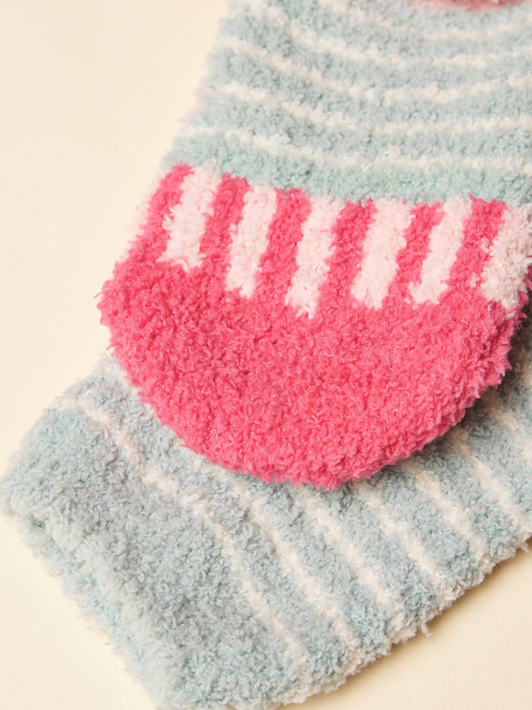 Penguin Roze/Blauw - Joules Kids' wollige personage sokken