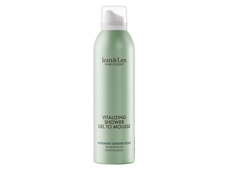 Jean & Len Duschschaum Shower Soufflé Rosemary & Ginger 200 Natürliche Gel-to-Mousse für den Spa-Moment