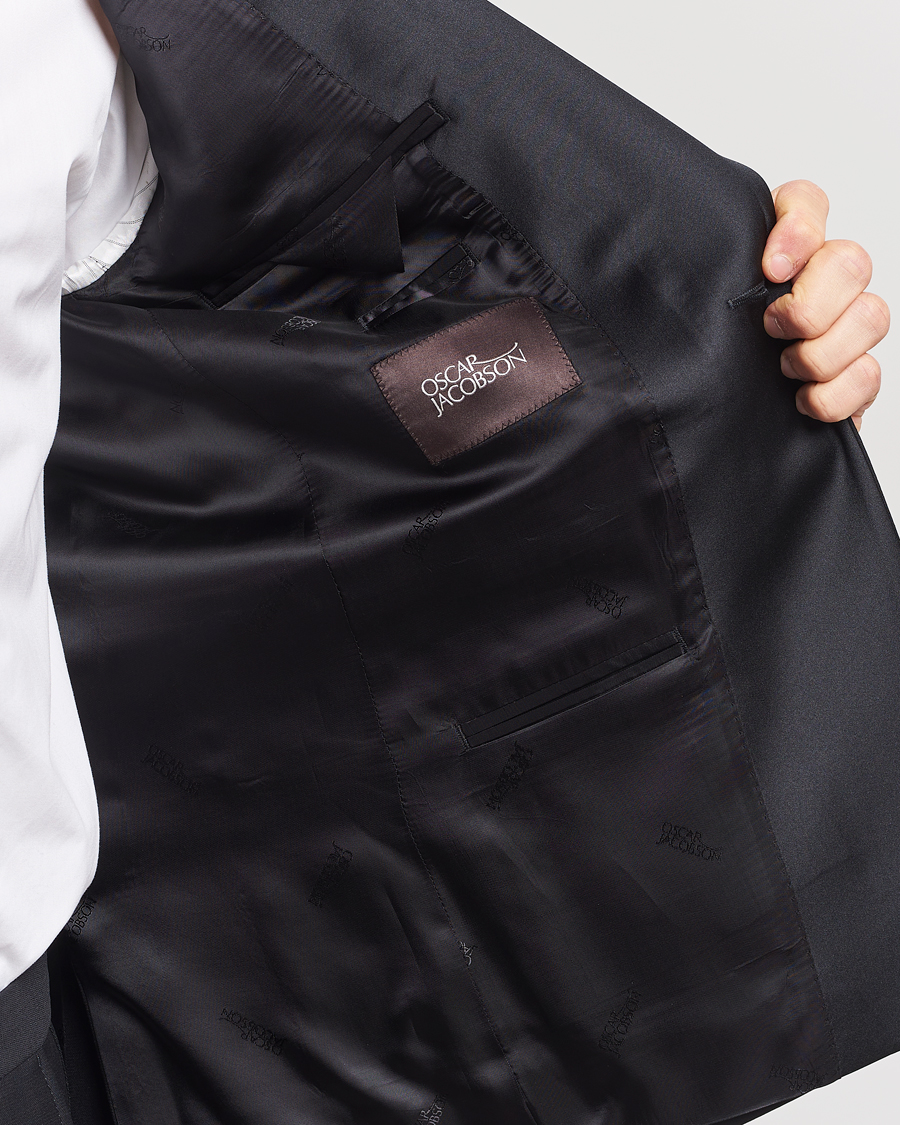 Oscar Jacobson Figaro/Denz Straight Wool Tuxedo Suit Black