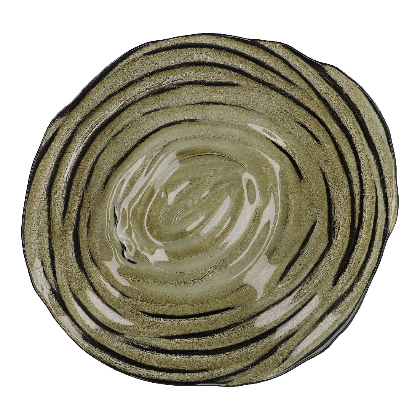 Deko-Schale Tornado, dunkelgrün, 32 cm