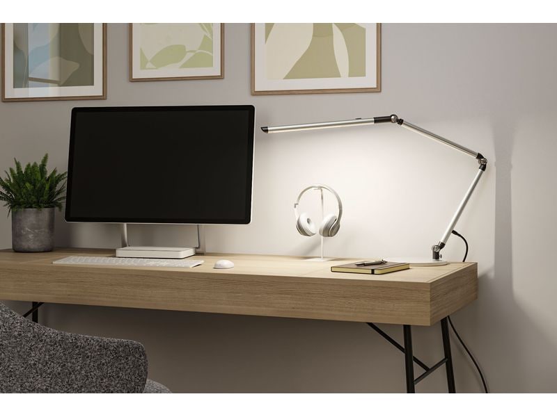 Paulmann Schreibtischleuchte LED 3-Step-Dim Silber Dimmbare Schreibtischleuchte