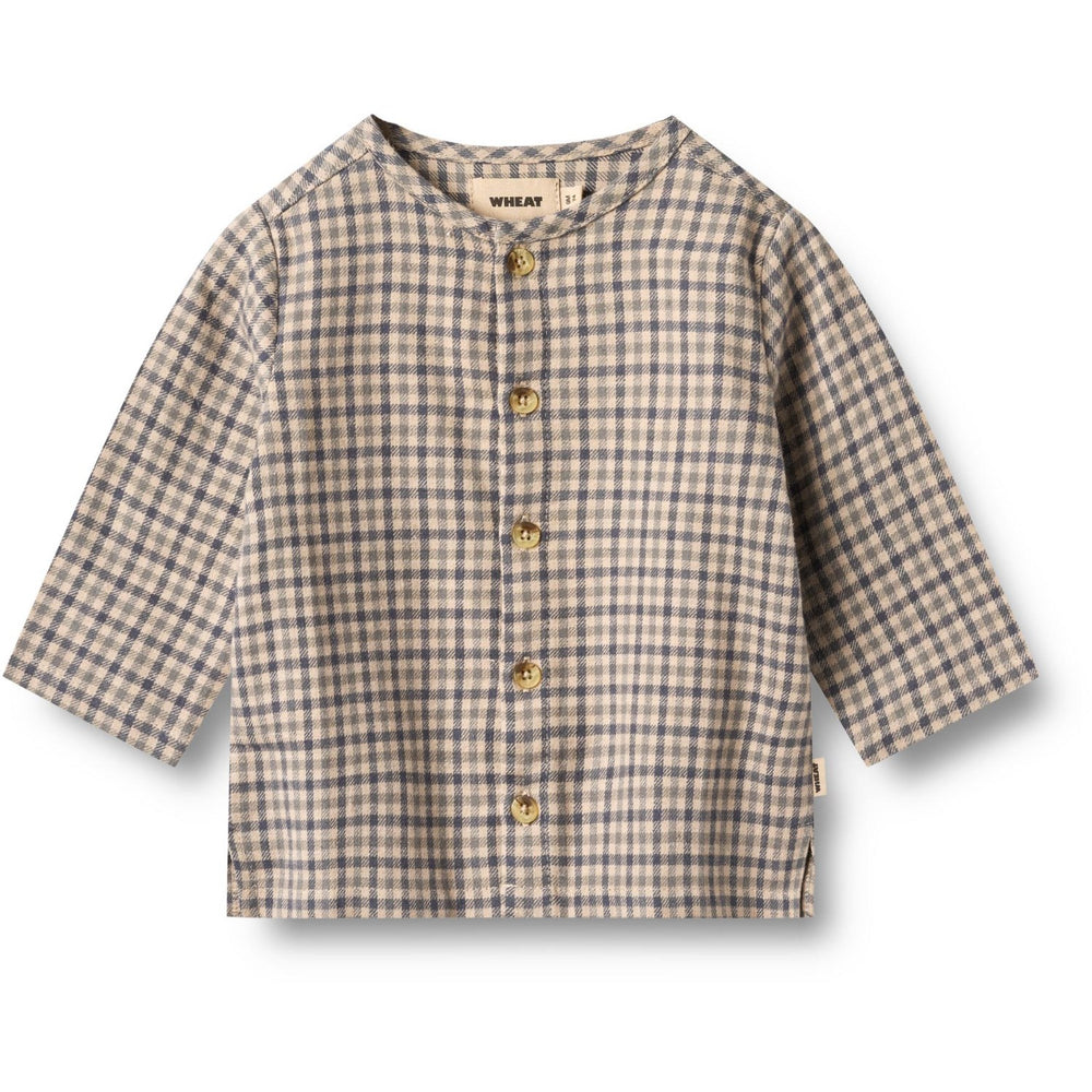 Køb Wheat Blue Check Skjorte L/S Shelby
