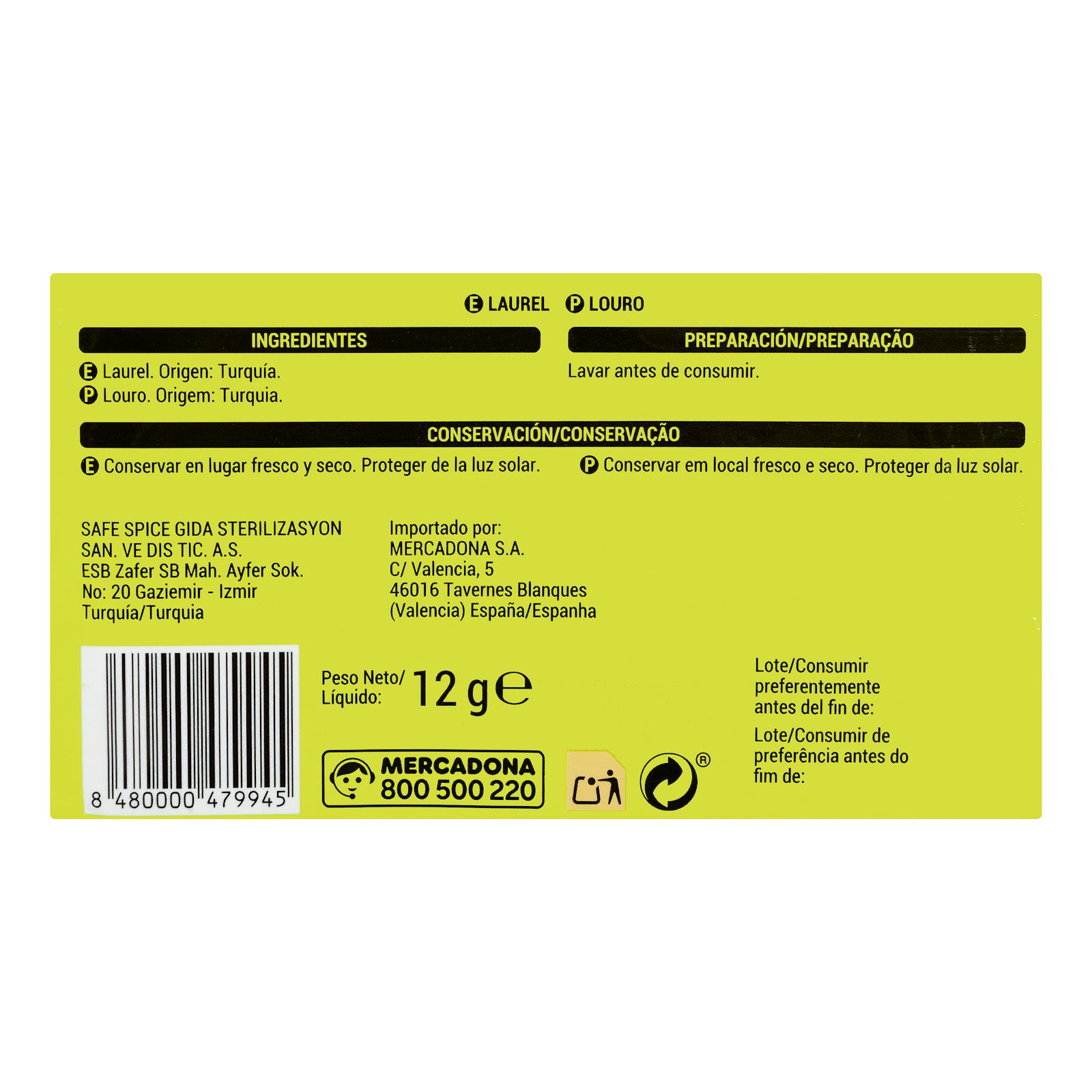 Feuille de laurier Hacendado