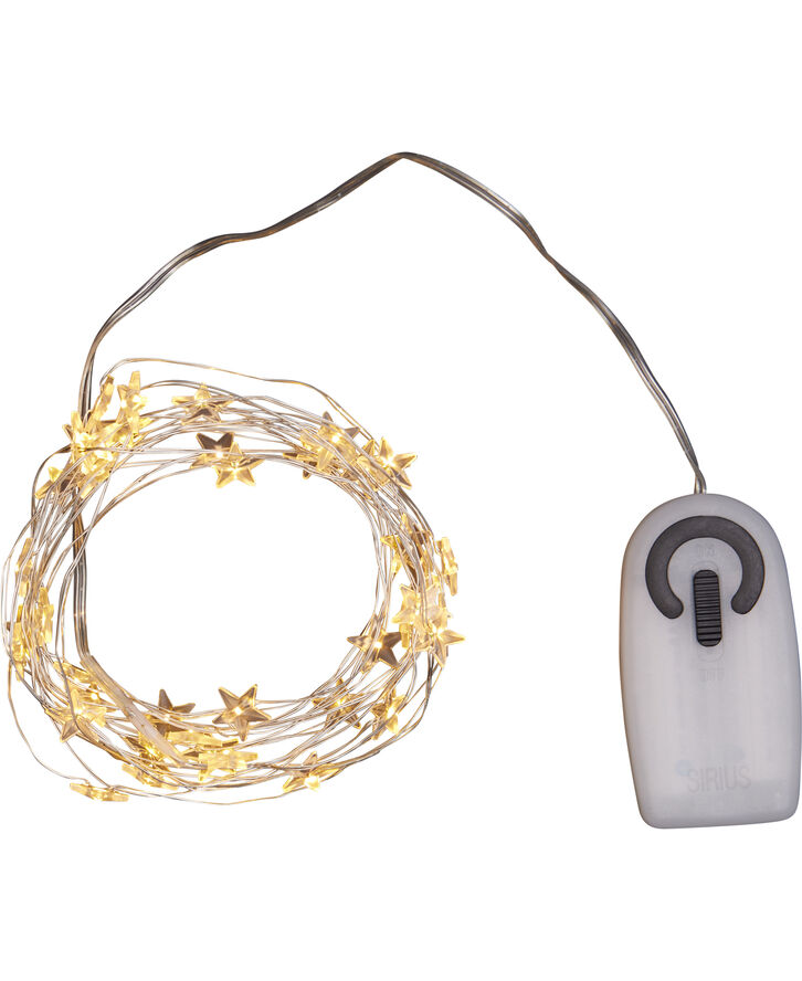 Sirius Trille stjerne 40L, klar/sølv Transparent