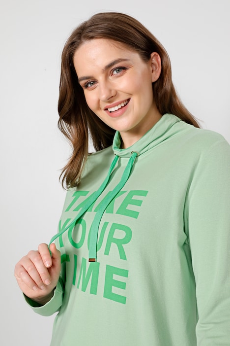 Sweatshirt, Stehkragen, großer Schriftzug, Langarm