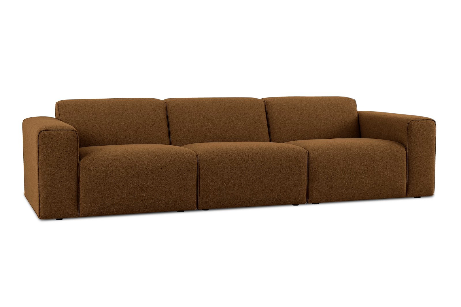 Styl 3-seter Tekstil Neve 31 Brick med sorte ben.