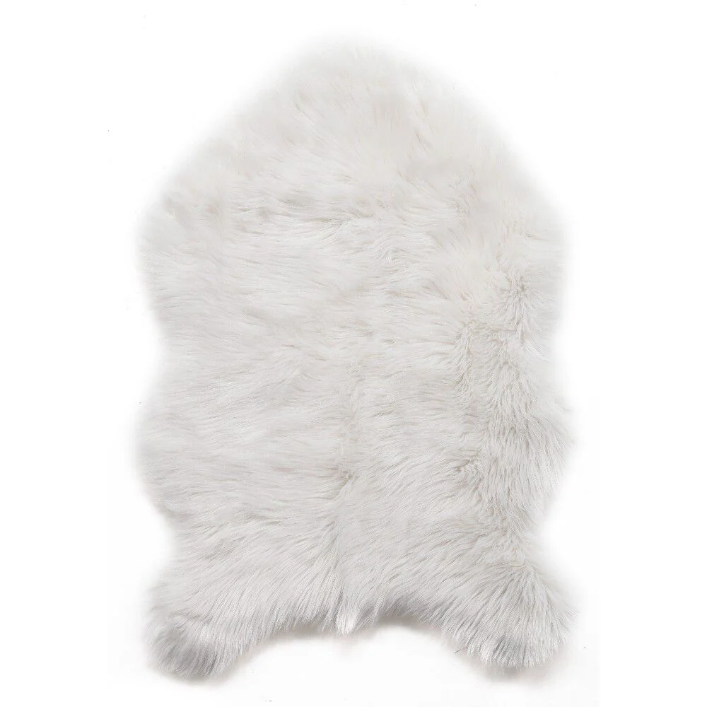 Tapis à poils longs Furcy blanc