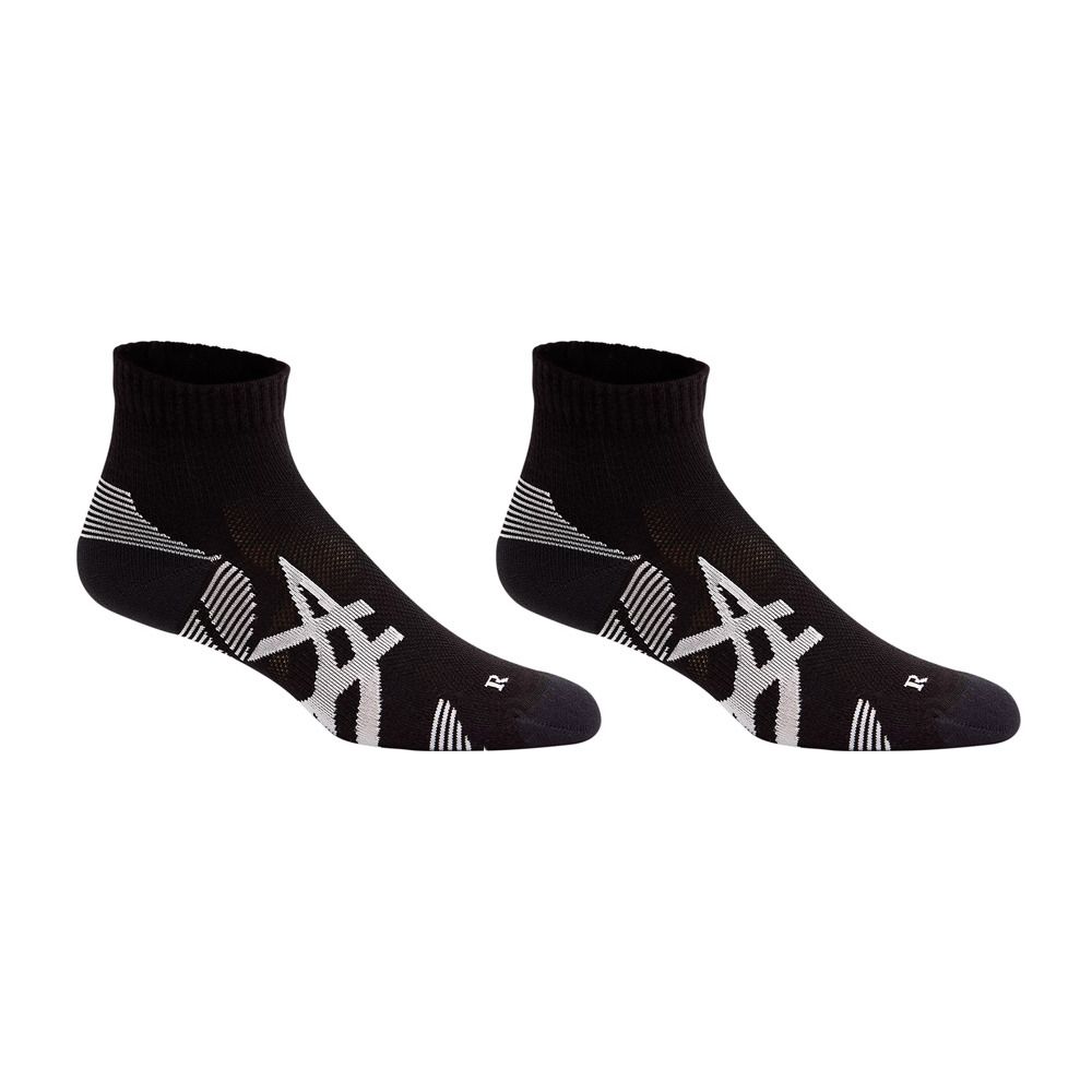 Asics CUSHION RUN QUARTER - Chaussettes x2 performance black/performance black
