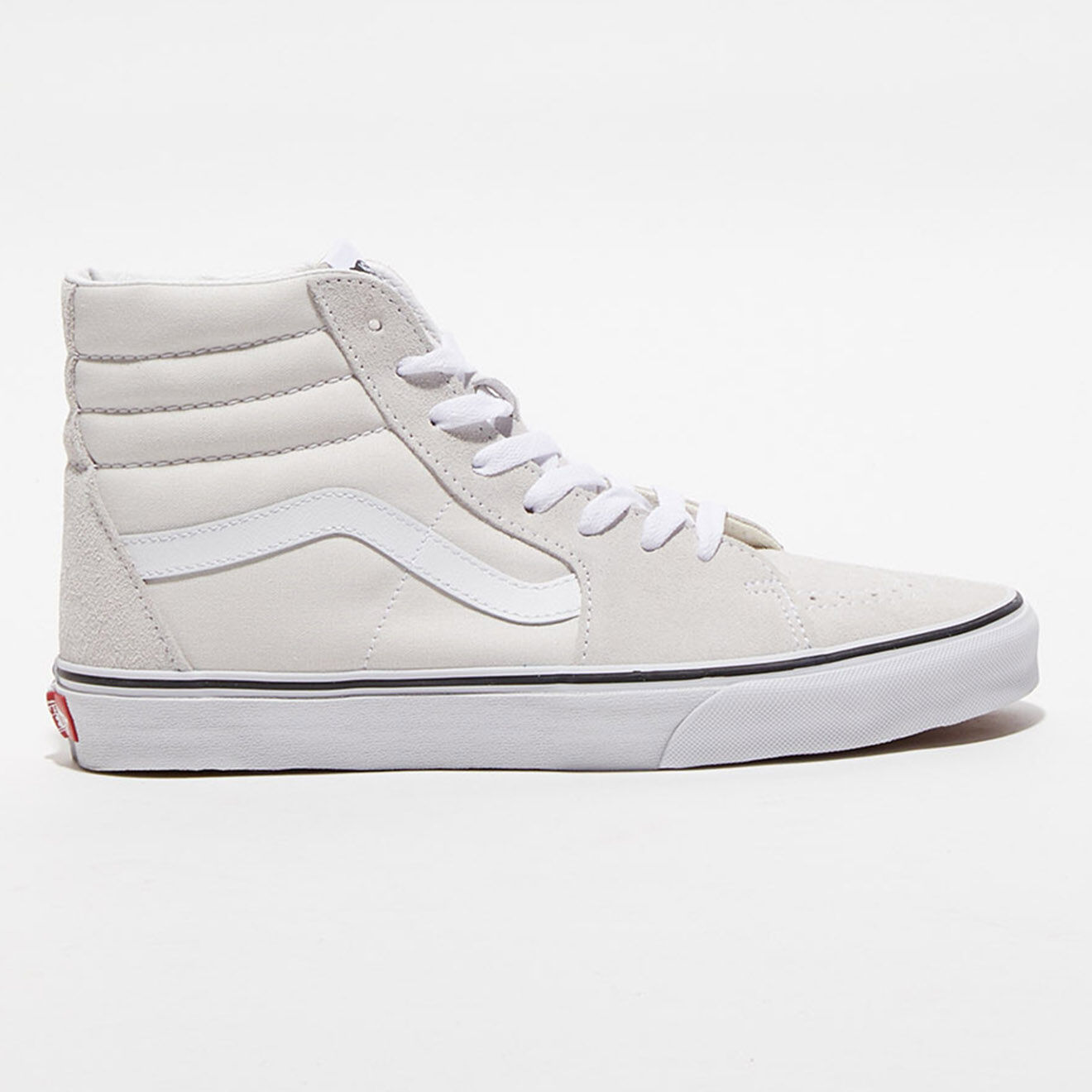 Vans Sneakers en Velours de Cuir & Toile SK8-Hi écrues