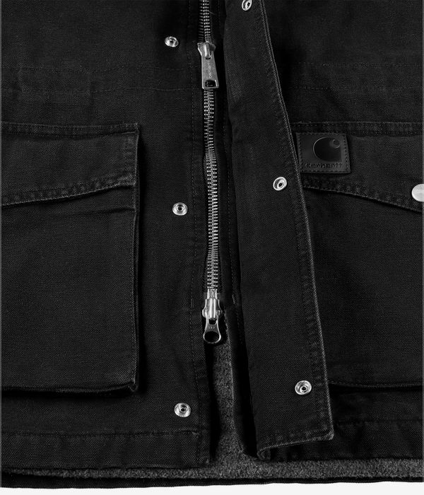 Carhartt WIP OG Santa Fe Coat Organic Dearborn Jacke (black black stone canvas)