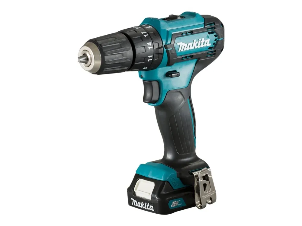 Makita - Støddriver - ledningfri - 2-hastigheders - nøgleløs borepatron 10 mm - 30 N·m - 2 batterier - 12 V