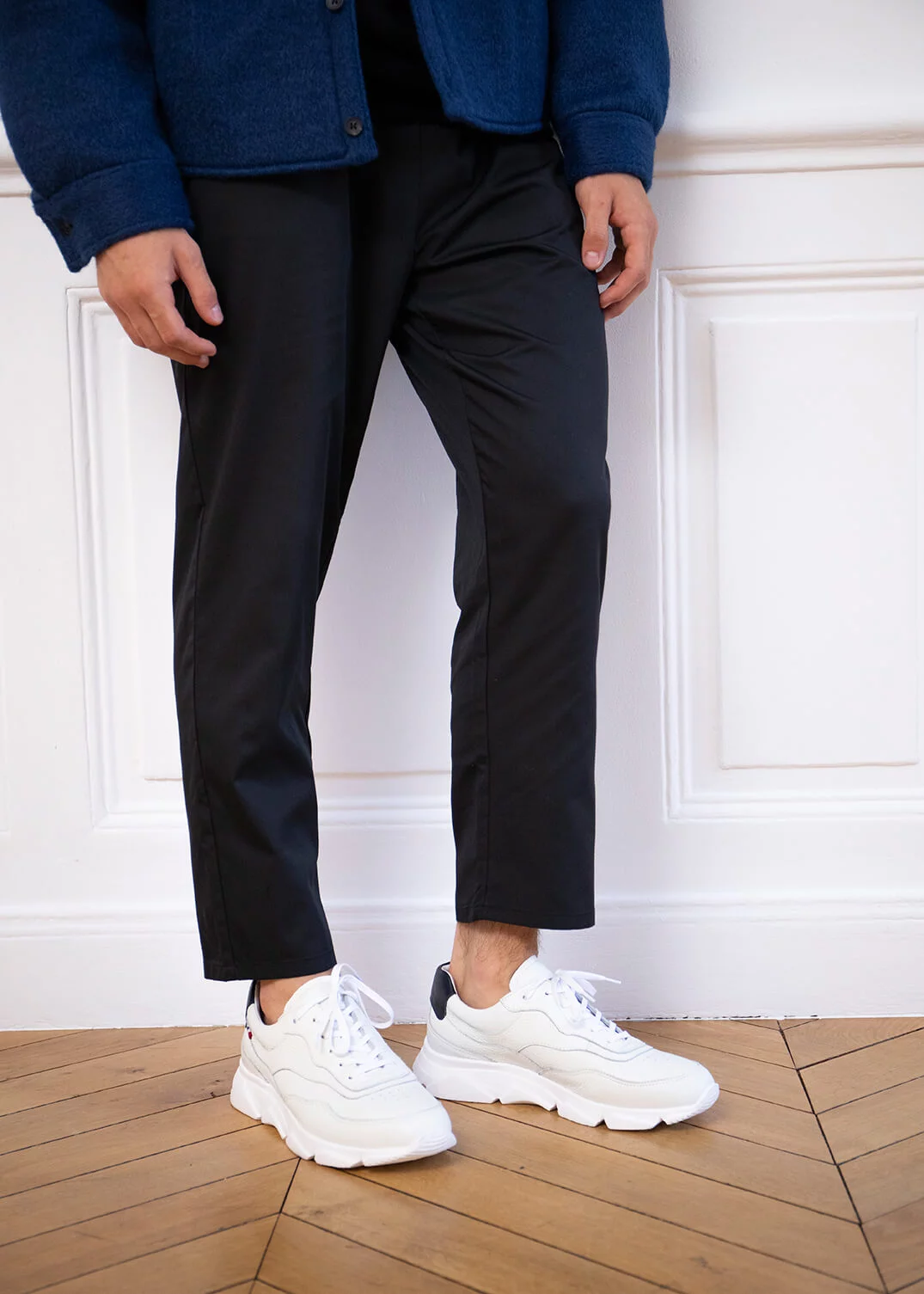 BASKET RINO CUIR BLANC