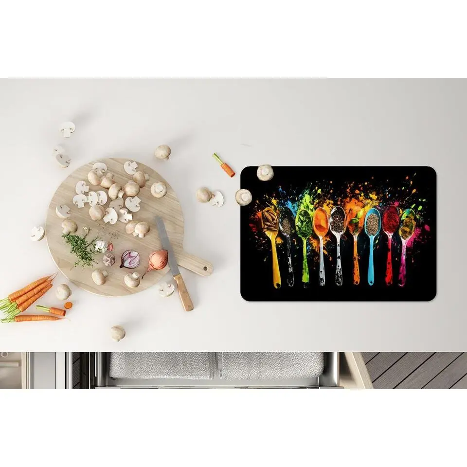 MuchoWow Placemat (6stuks) 45x30cm Lepels Kruiden Modern