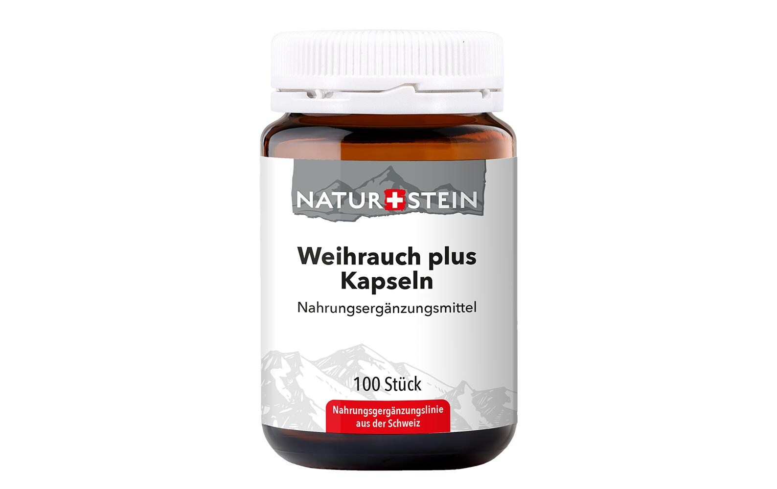 Weihrauch plus 100 KapselnNahrungsergänzungsmittel mit Vitamin E, Weihrauch und Kurkumawurzel-Pulver