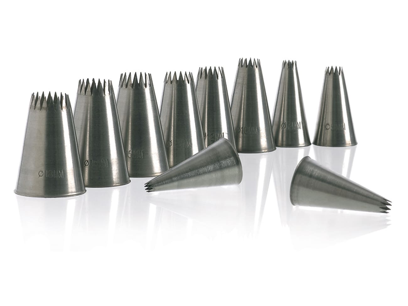 Douille à petit four inox - Ø 1,8 cm - 18 dents - Matfer