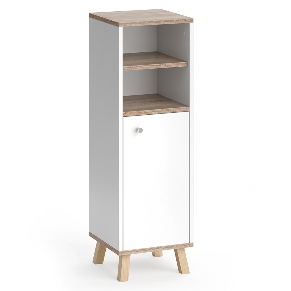Vicco Midischrank Badschrank Badregal Senyo Sonoma/Weiß 2 Fächer Badmöbel