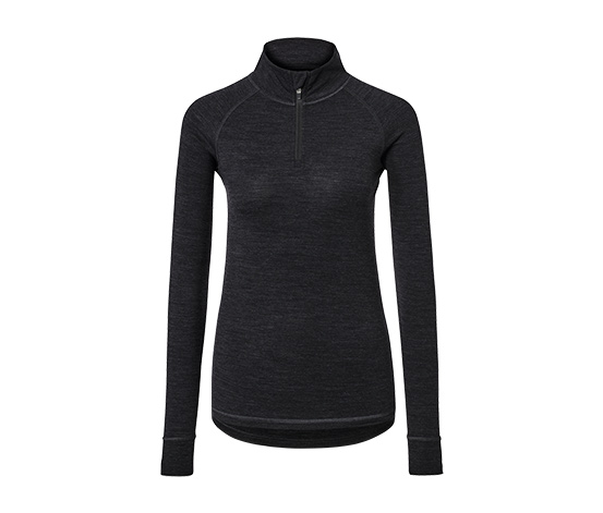 Funktionsshirt mit RWS-Wolle, anthrazit