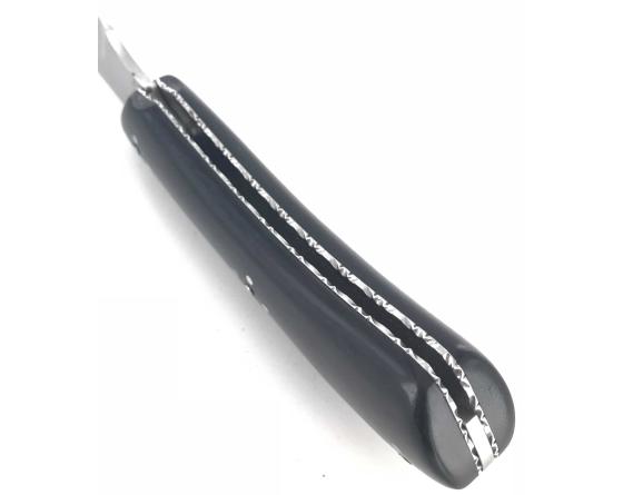 Erwan Pincemin - Skinner - Platine guillochées - Bois Noir d'Afrique - incrustations Abalone Couteau de Poche par Erwan Pincemin