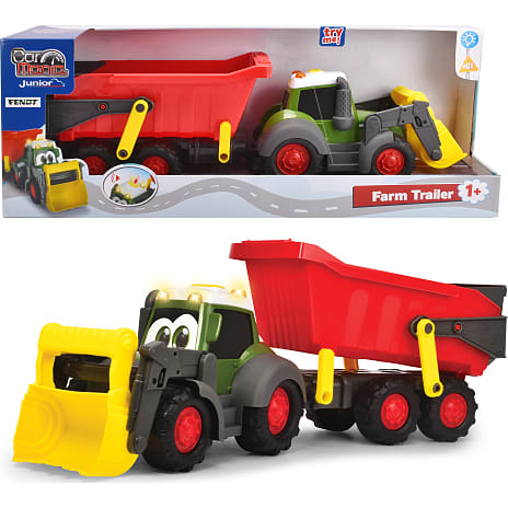 Car Mania Junior traktor med trailer