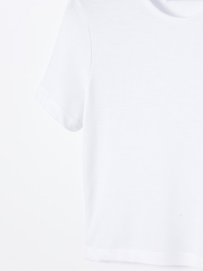 Pacote com 2 camisetas cropped - Brancas