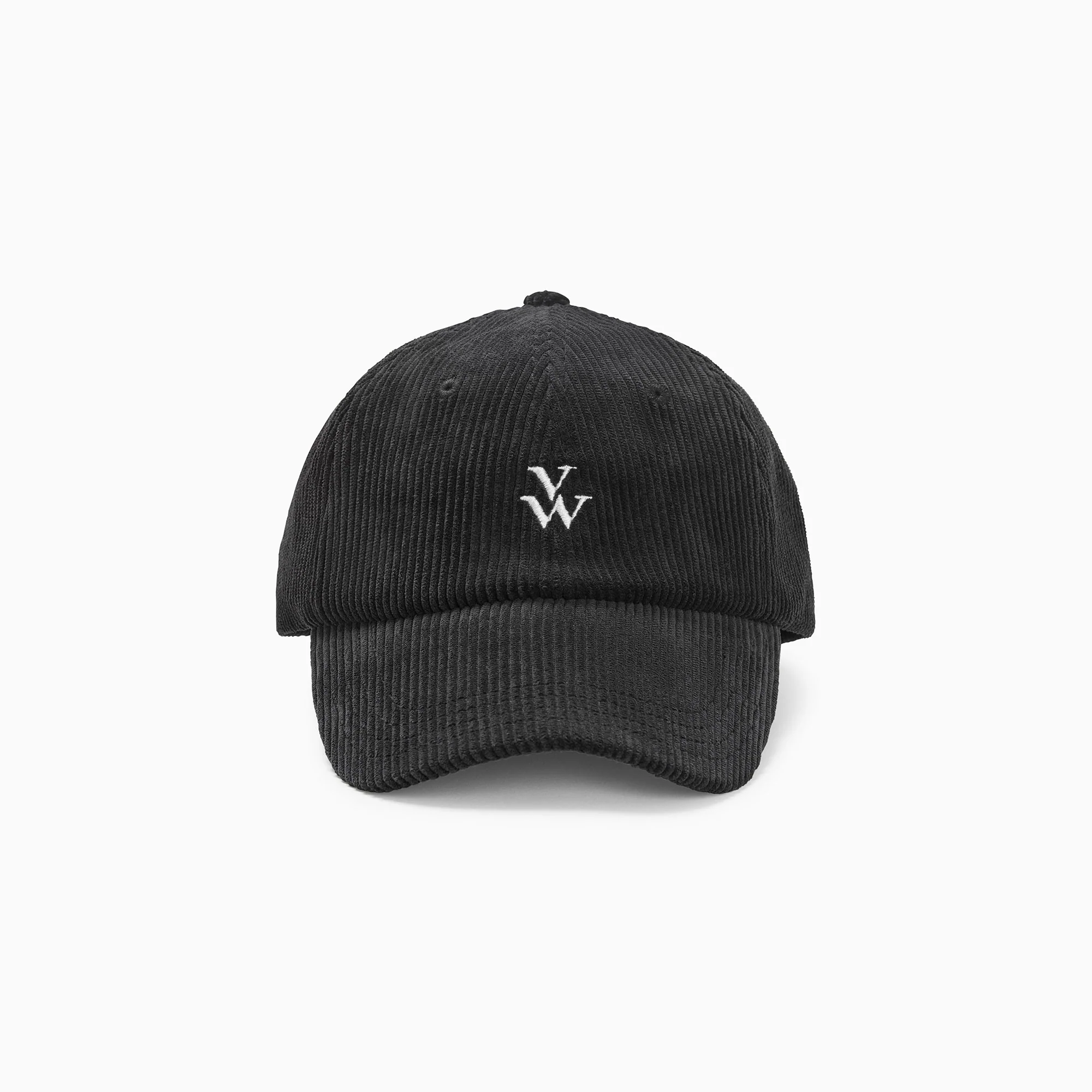 Casquettes-Casquette Jess noire en velours côtelé