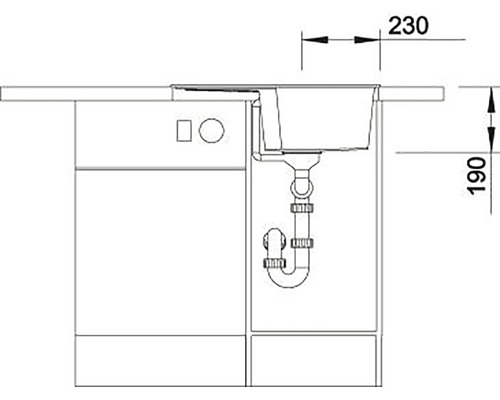 Blanco ZIA 40 S spoelbak, 615 x 500 mm, wit, 516922