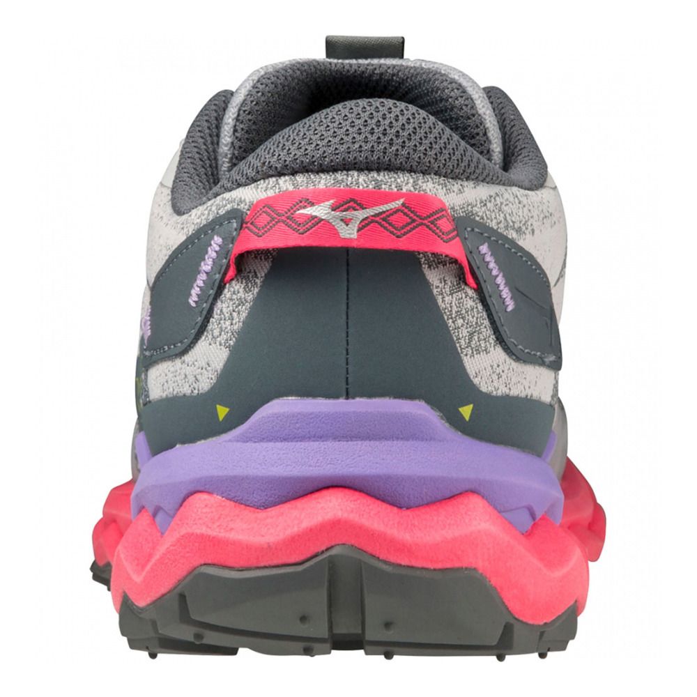 Mizuno WAVE DAICHI 7 - Chaussures trail Femme pearlblue/high-vispink/p.punch