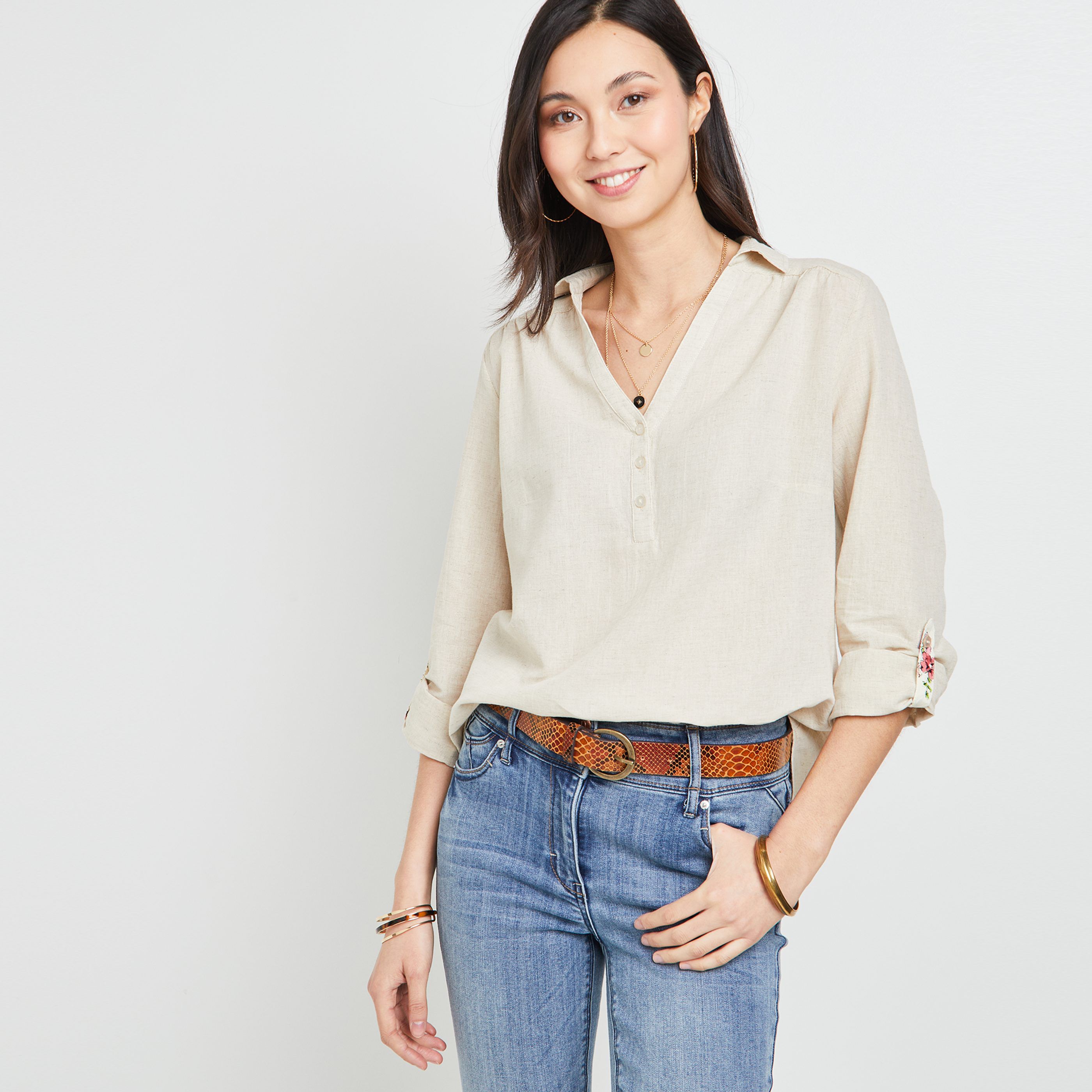 Blouse femme - BEIGE