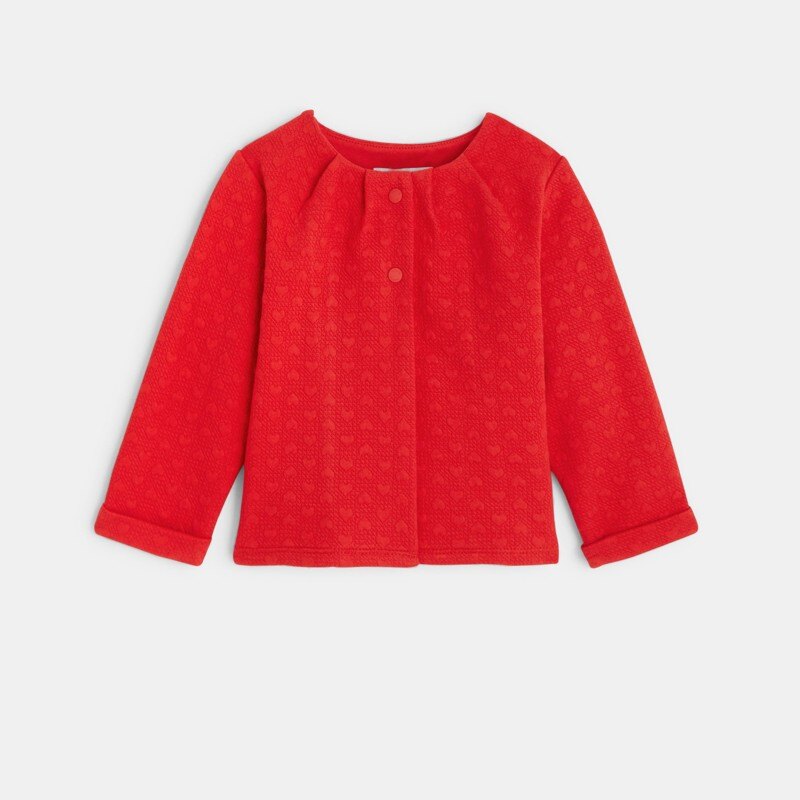 Gilet molleton rouge bébé fille Rouge