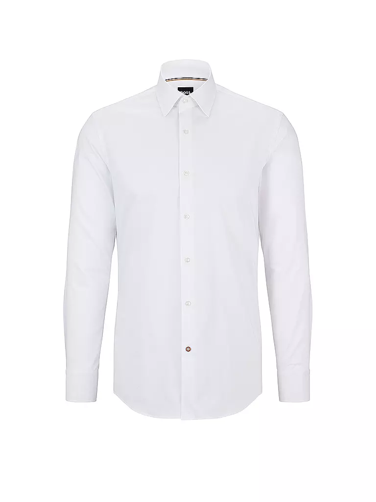 BOSS Hemd Slim Fit H-HANK weiss