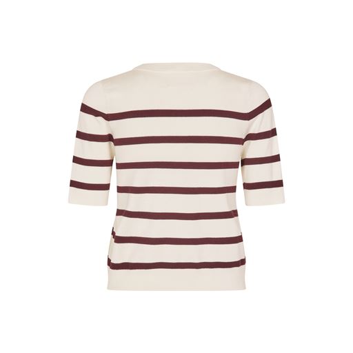 mbyM Carla-M Strikbluse, Sugar Wine Stripe, L
