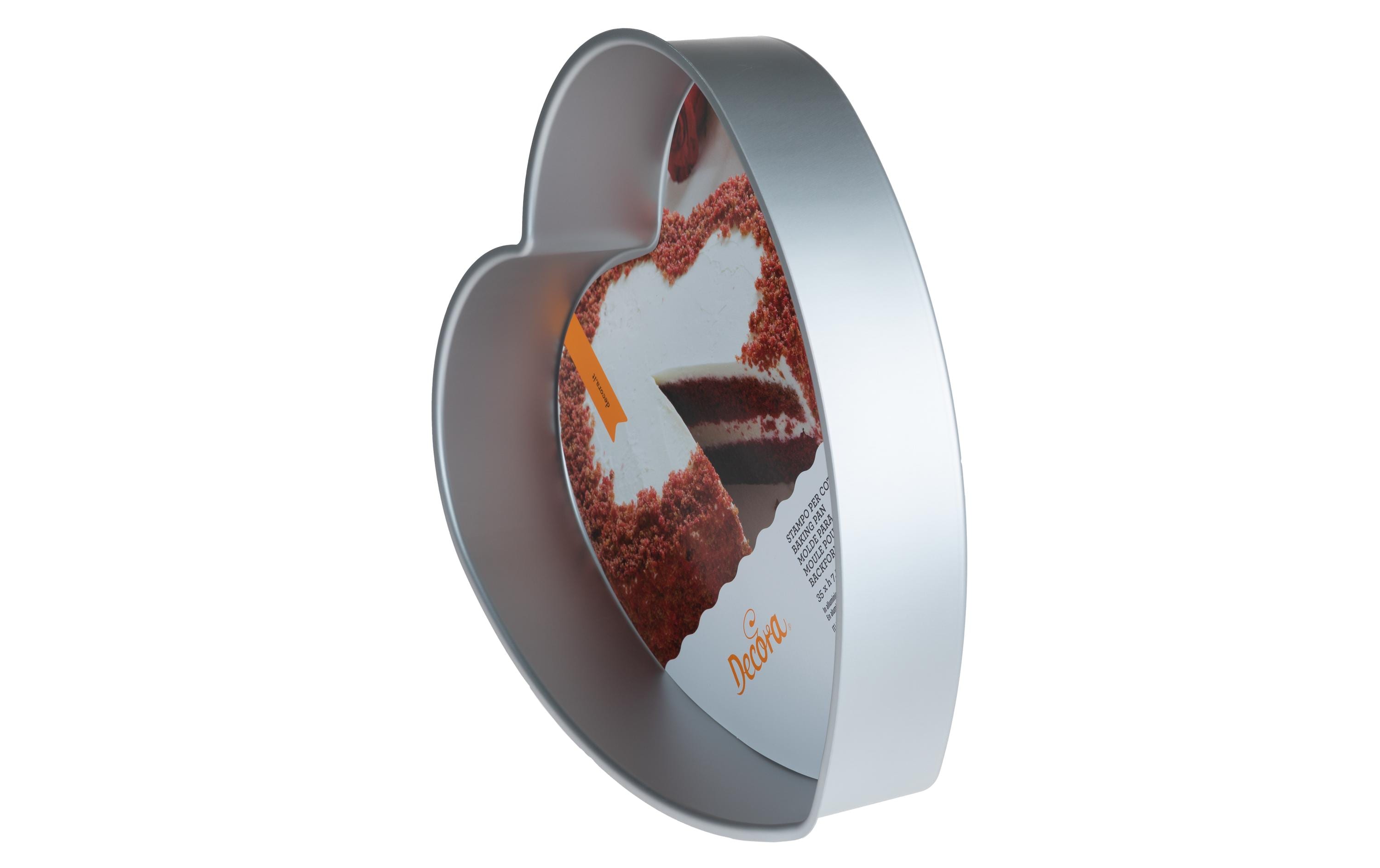 Motiv-Backform Herz, Ø 15 cm, SilberBackform in Herzform