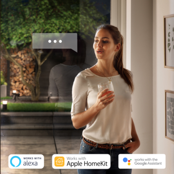 Philips Hue sokkellamp Lucca antraciet - warmwit licht 9W - laag