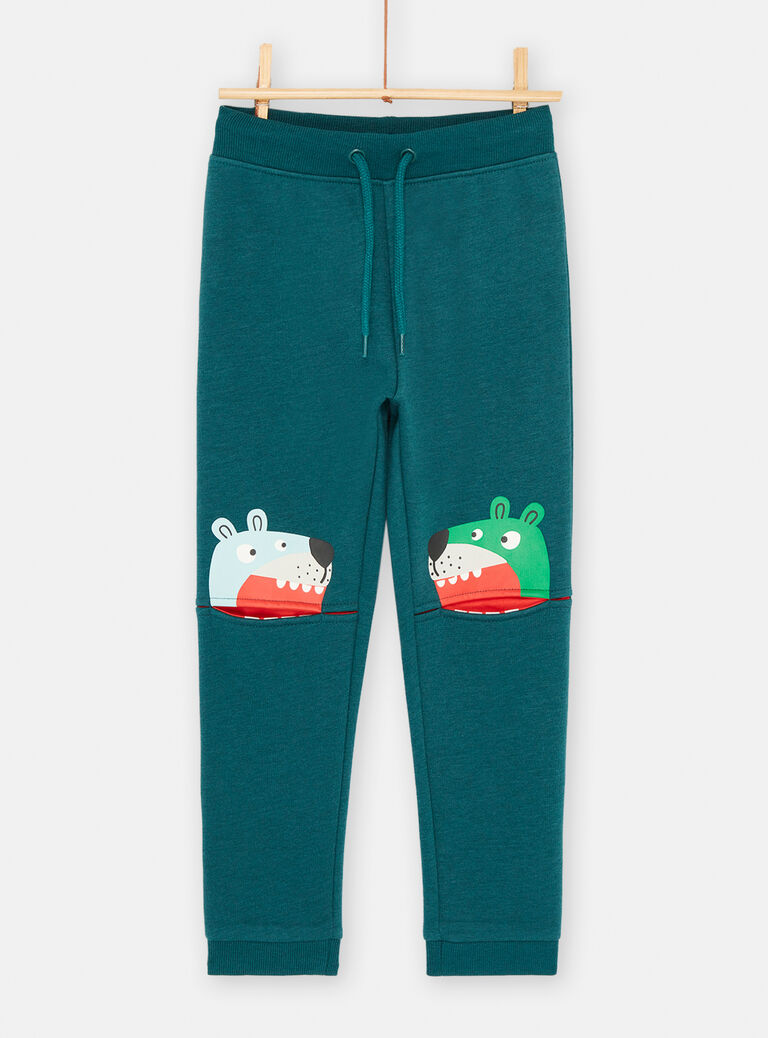 Jogging bleu pétrole à motifs ours pour garçon