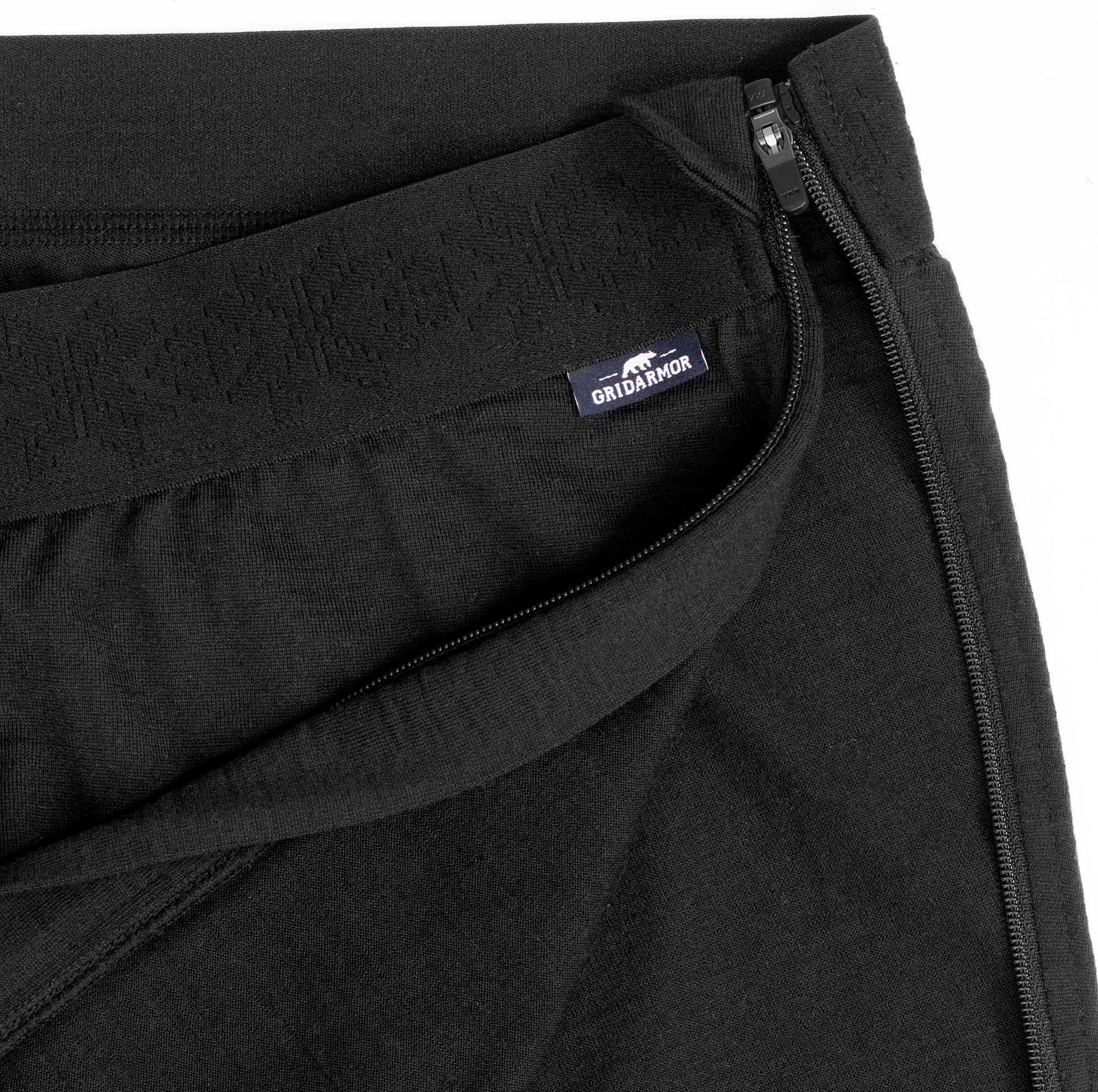 Gridarmor Merino Zip Undertøy Longs Wmn Black Beauty