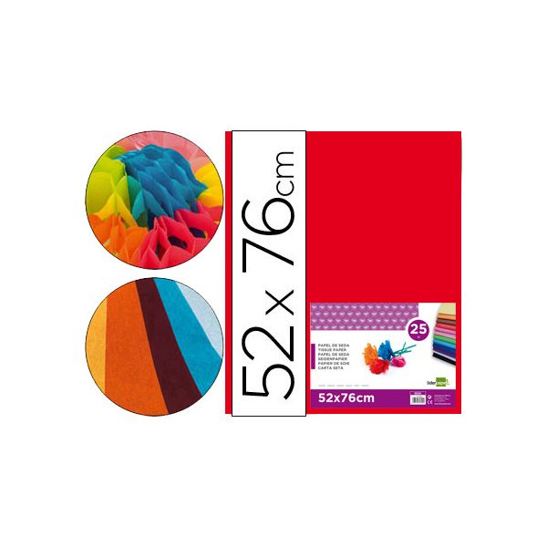 Liderpapel Papel Seda 52x76cm Vermelho
