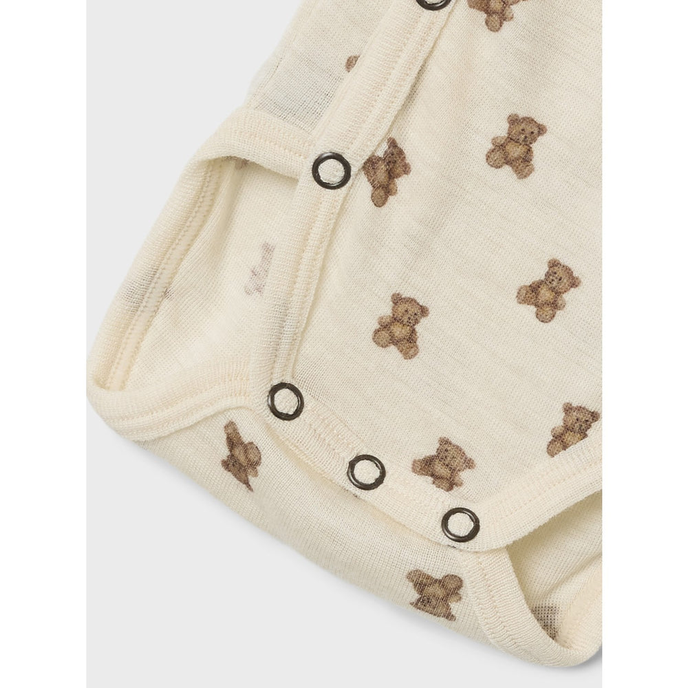 Køb Lil'Atelier Turtledove Melange Nbnnalu Wo/Mo Ls Slim Slå-om Body Lil