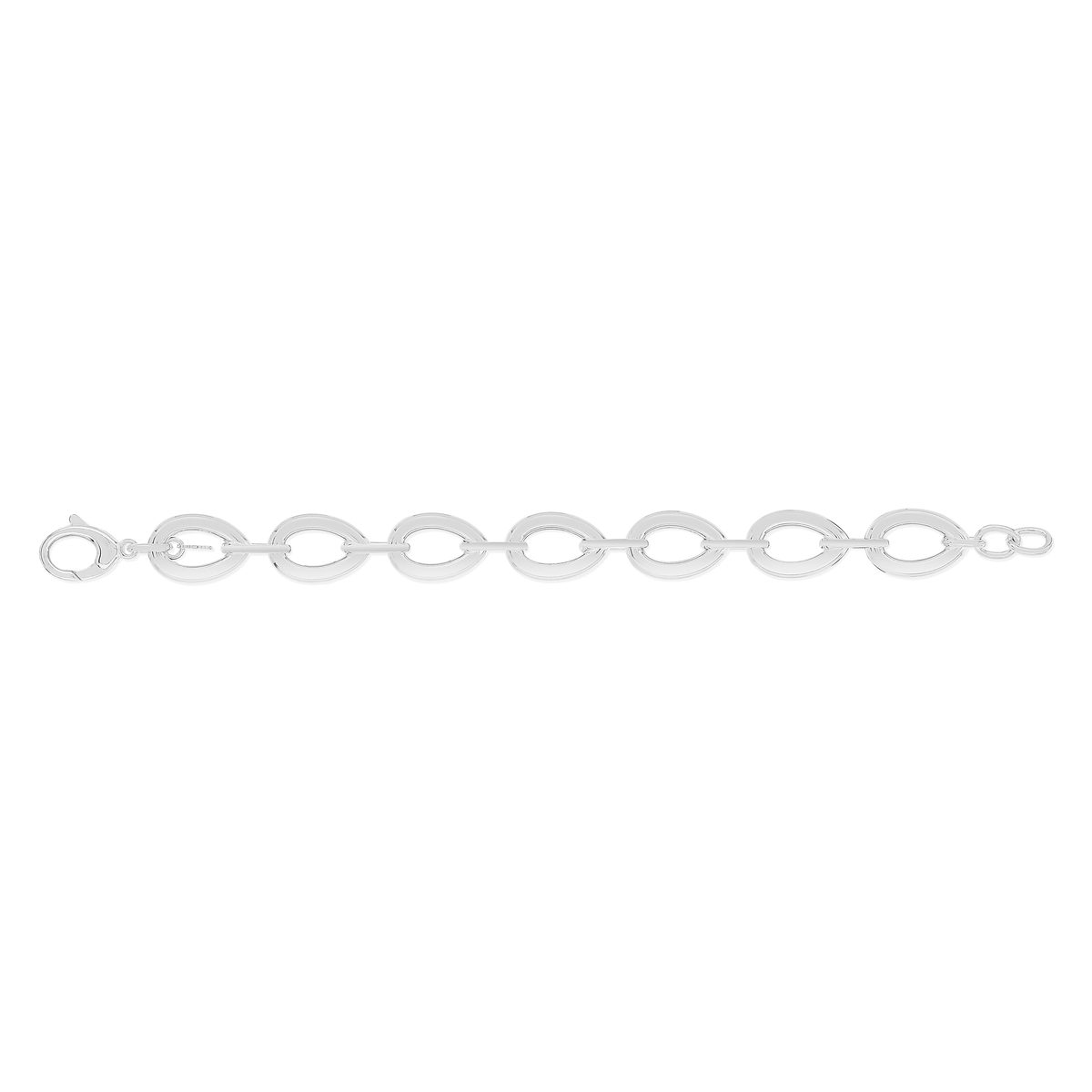 Bracelet argent 925 maille goutte 21 cm