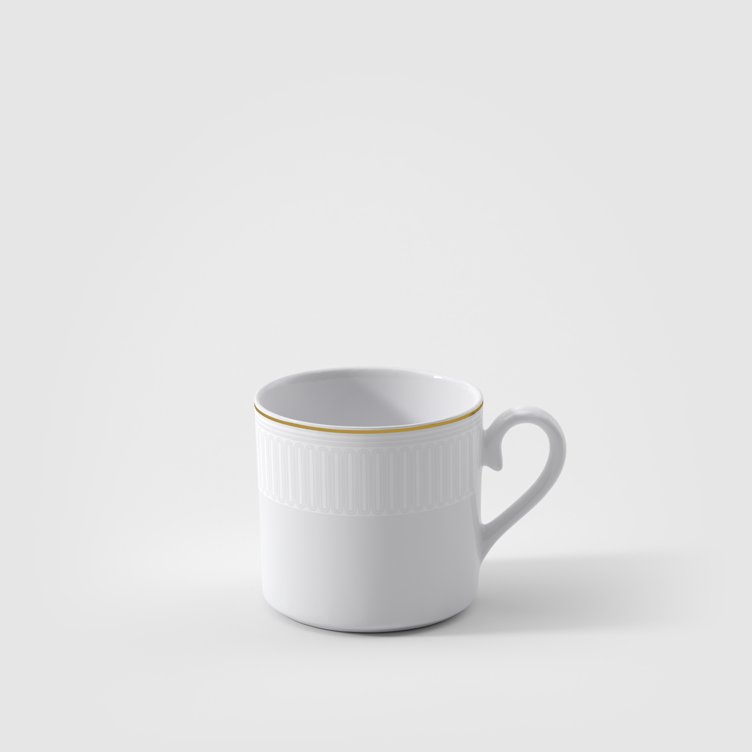 Chateau Septfontaines Coffee cup White, 5.1 oz, Premium Bone Porcelain
