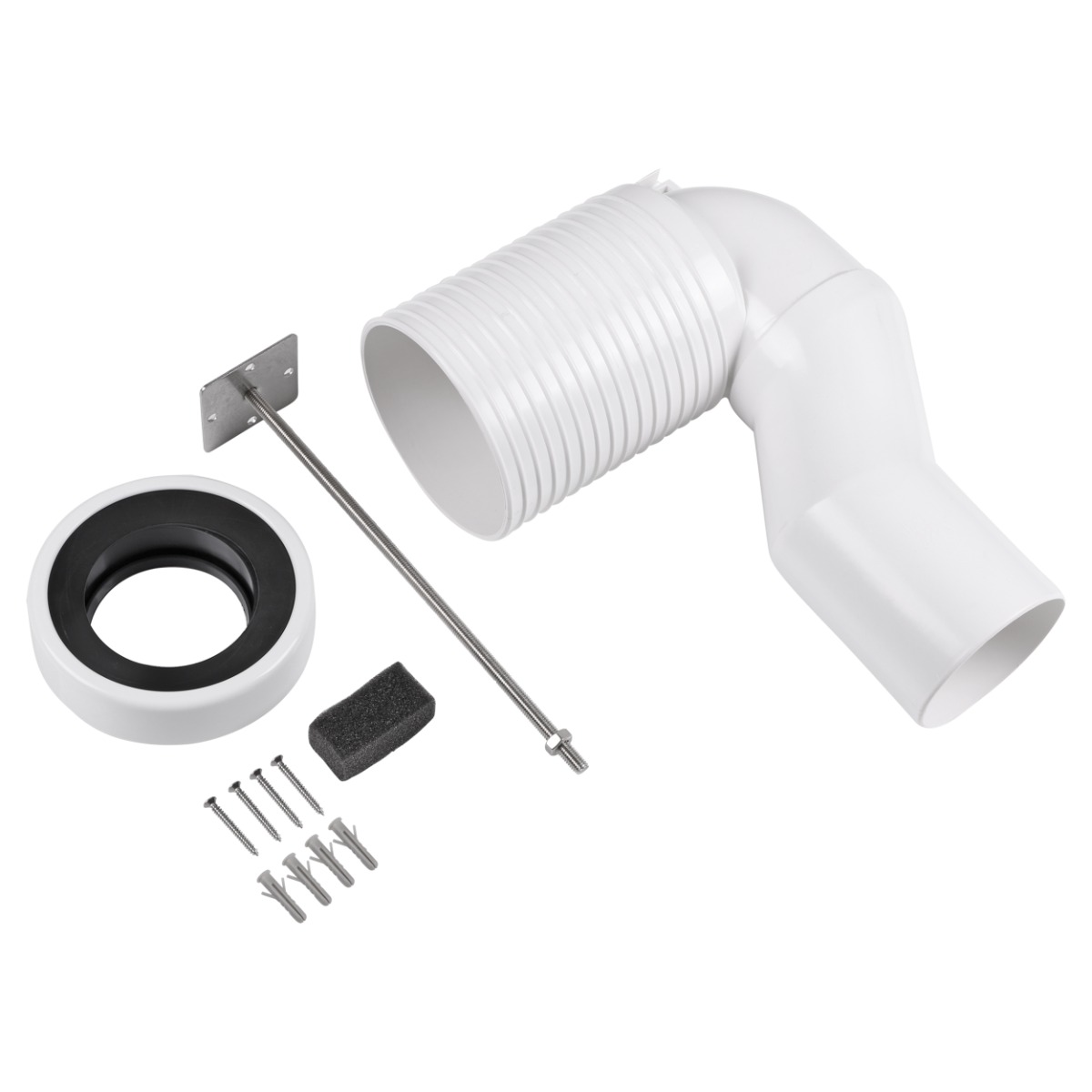 Differnz staand toilet randloos met softclose zitting mat zwart