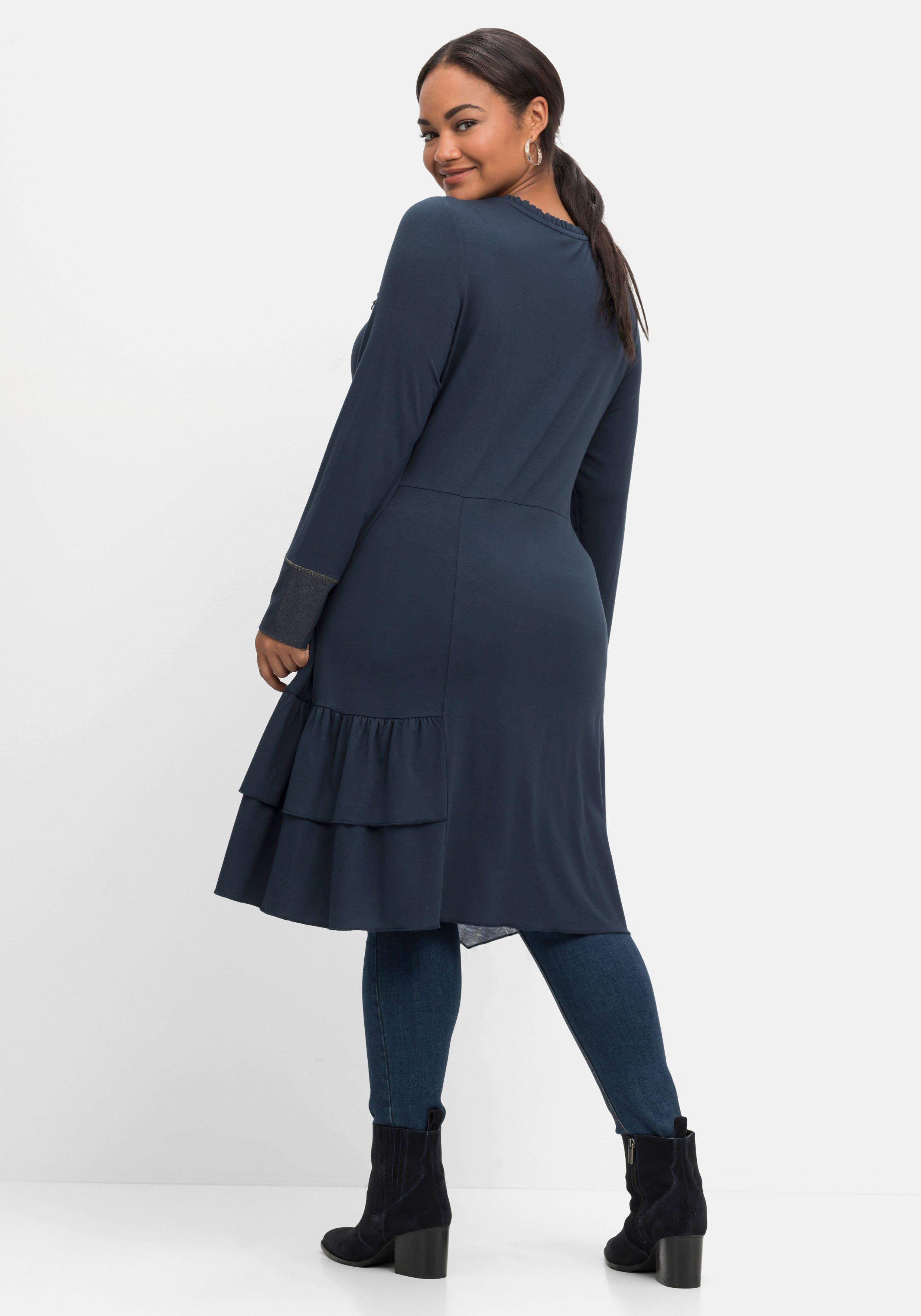 Jerseykleid im Mustermix, leicht elastisch