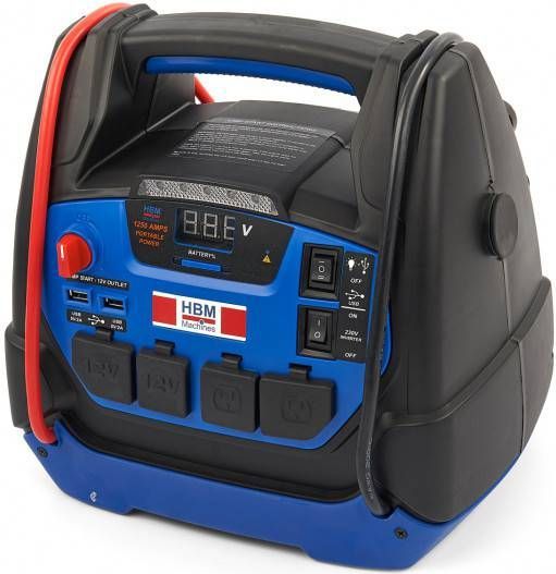 HBM - Professionele Auto Startbooster - Jumpstarter Accu Booster - 230 V - 12 V - 22 Ah